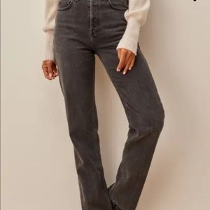 Reformation Cynthia High Rise Straight Long Jeans